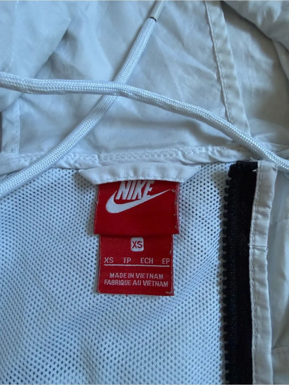 Nike Black and White Hooded Windbreaker